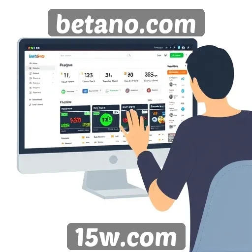 Funcionalidades da interface de usuário do betano.com
